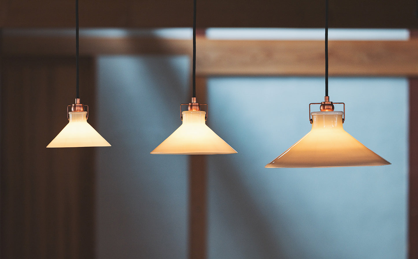 Conical Pendant Light L  White